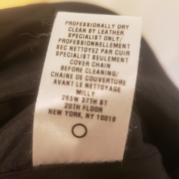 Milly Wool and Silk Sheath Charcoal Dress With Suede and Gold Belt Size  6 - Picture 7 of 7